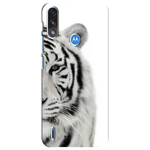 Чохли з картинкою животних Motorola E7 Power (Білий Тигр)