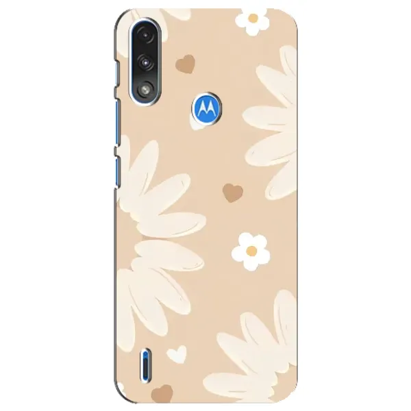 Чохол з принтом «Бежеві квіти» для Motorola E7 Power Чохол з принтом «Бежеві квіти» для Motorola E7 Power