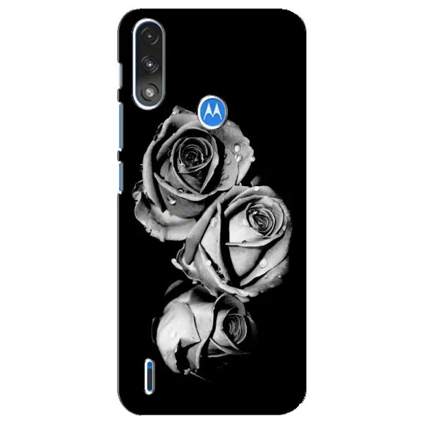 Чохол з принтом «Чорна троянда» для Motorola E7 Power