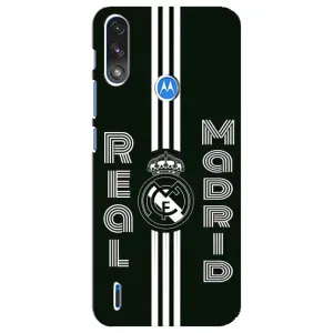 ФК Реал Мадрид чохли для Motorola E7 Power (AlphaPrint) (чорно білий Реал)