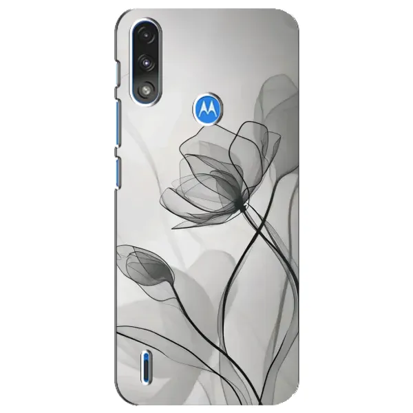 Чохол з принтом «Чорні квіти» для Motorola E7 Power Чохол з принтом «Чорні квіти» для Motorola E7 Power