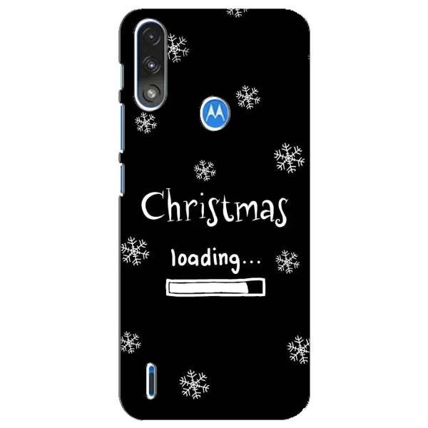 Чехол с принтом «Christmas loading» для Motorola E7 Power