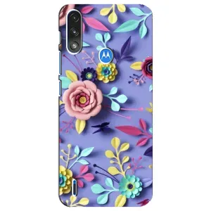 Чохли з квітами для Motorola E7 Power (VPrint) (Дизайн квітів)
