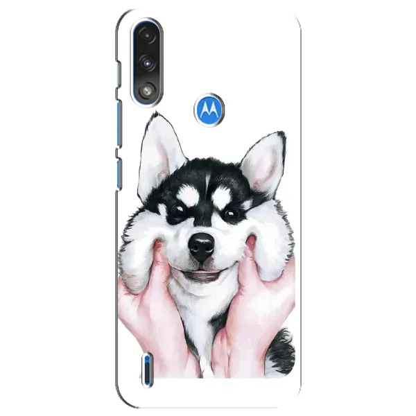Чехол с принтом «Довольный Хаски» для Motorola E7 Power