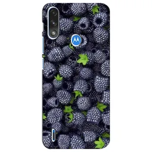 Чехлы с Фруктами для Motorola E7 Power (VPrint) (Ежевика)