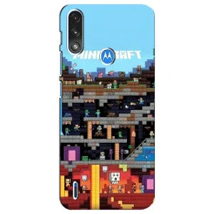Чехол Майнкрафт на Motorola E7 Power (AlphaPrint) Minecraft (фон Minecraft)