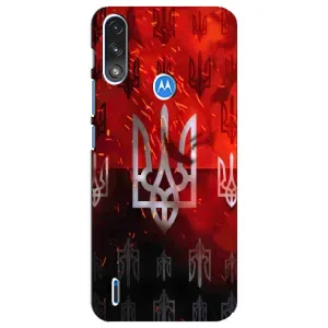 Украинские Чехлы для Motorola E7 Power с картинкой УПА (AlphaPrint) (ГЕРБ УПА)