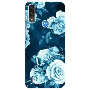 Чехлы (ART) Цветы на Motorola E7 Power (VPrint) (Блактині бутони)