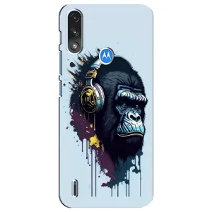 Чохол з Мавпами Motorola E7 Power - (AlphaPrint) (Горила в навушниках)