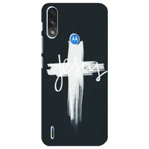 Чехол для Motorola E7 Power (AlphaPrint) - (Христианские) (Иисус)