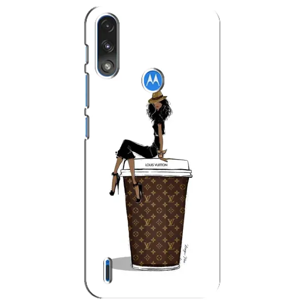 Чехол с принтом «кофе LOUIS VUITTON» для Motorola E7 Power