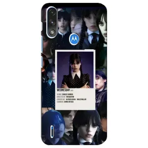 Чохли Венсдей на Motorola E7 Power Уенсдей (AlphaPrint) (колаж Венздей)