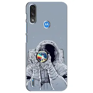 Чехол NASA для Motorola E7 Power (AlphaPrint) (Космонавт фото)