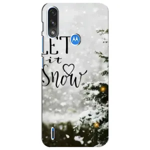 Новорічні, Святкові Чохли для Motorola E7 Power - 2024 год (Let it snow)