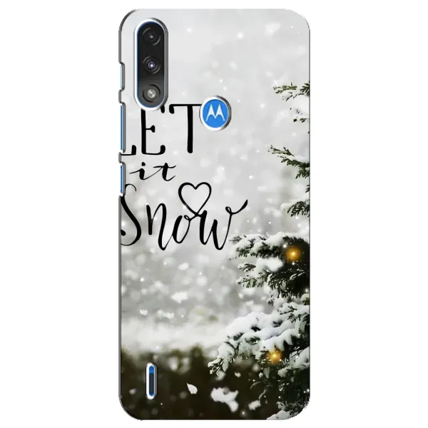 Чехол с принтом «Let it snow» для Motorola E7 Power