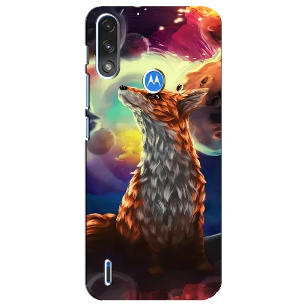 Чехол с принтом «Лисица в космосе» для Motorola E7 Power