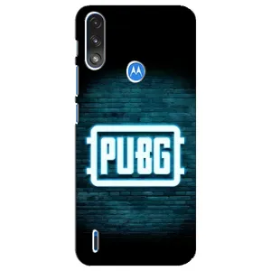 Чехол PUBG для Моторола Е7 Пауэр (AlphaPrint) (Лого PUBG)