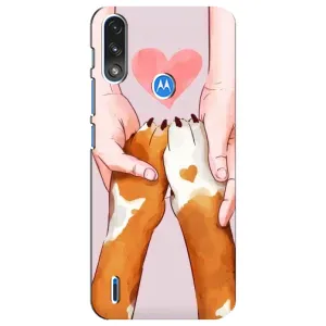 Чехлы с собаками для Motorola E7 Power (VPrint) (Любовь к собакам)