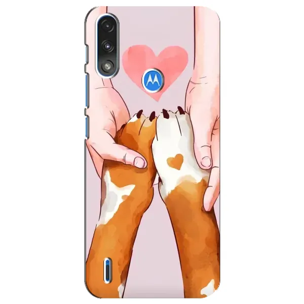 Чехол с принтом «Любовь к собакам» для Motorola E7 Power