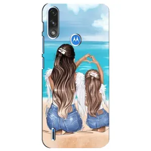 Чохол з друком для Motorola E7 Power - (Мама з дитинкою) (AlphaPrint)