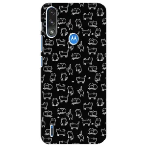 Чохол з принтом для Motorola E7 Power (AlphaPrint) Модні коти (Маленькі котики)
