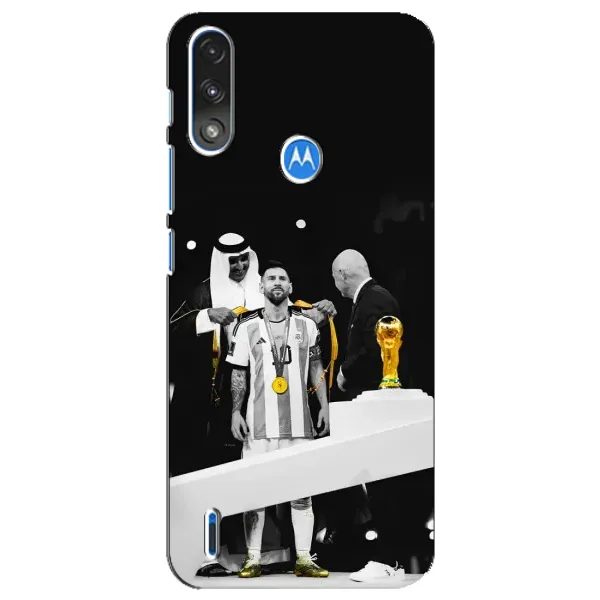 Чехол с принтом «Месси в накидке» для Motorola E7 Power