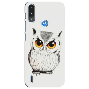 Чехол с птицами на Motorola E7 Power (VPrint) (Милая Сова)