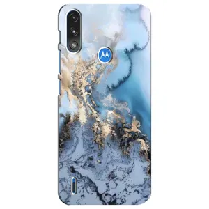 Мраморный чехол на Motorola E7 Power (VPrint) (Нежный мрамор)