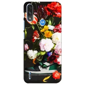Бренднові Чохли для Motorola E7 Power - (PREMIUMPrint) (Nike цветы)
