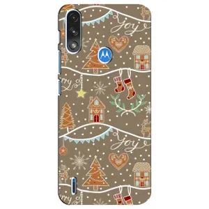 Новорічні, Святкові Чохли для Motorola E7 Power - 2024 год (Новорічні пряники)