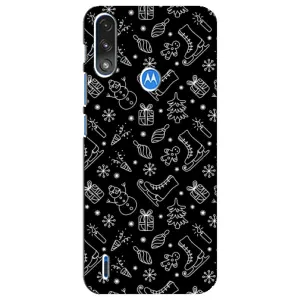 Новорічні, Святкові Чохли для Motorola E7 Power - 2024 год (Новорічний фон)