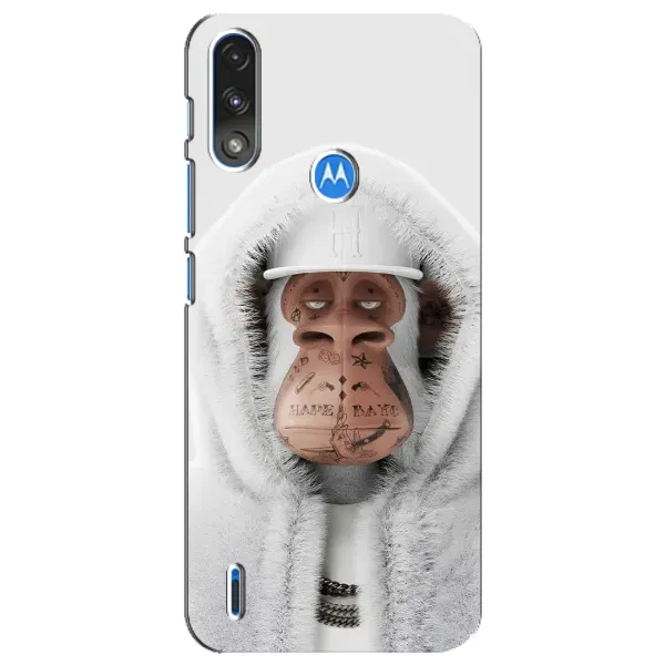 Чехол с принтом «обезьяна NFT в тату» для Motorola E7 Power