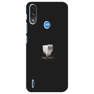 Чехол Майнкрафт на Motorola E7 Power (AlphaPrint) Minecraft (Овечка Майнкрафт)