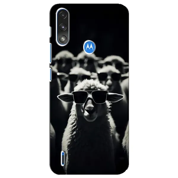 Чехол с принтом «Овечка в очках» для Motorola E7 Power