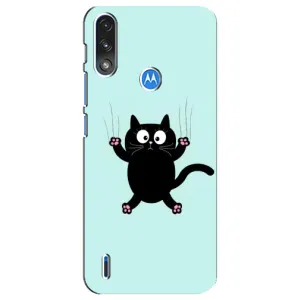 Чохол з принтом для Motorola E7 Power (AlphaPrint) Модні коти (Падаючий кіт)