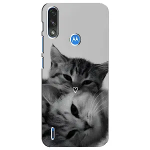 Чохол з принтом «Пара котів» для Motorola E7 Power