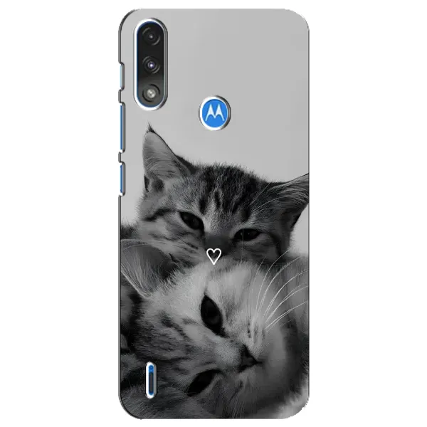 Чохол з принтом «Пара котів» для Motorola E7 Power