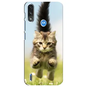 Чехлы с Котиками для Motorola E7 Power (VPrint) (Прыжок кота)