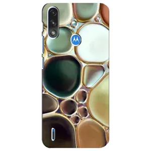 Мраморный чехол на Motorola E7 Power (VPrint) (Радужный Мрамор)