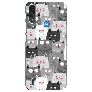 Чехлы с Котиками для Motorola E7 Power (VPrint) (Рисованные котики)