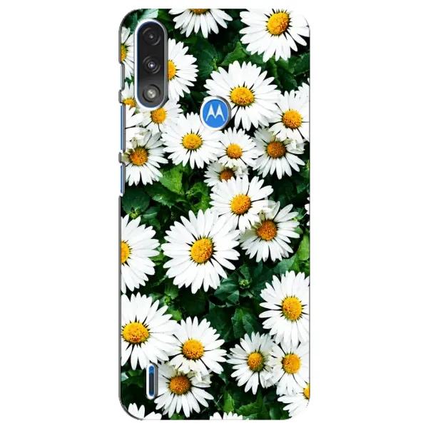 Чохол з принтом «Ромашки» для Motorola E7 Power
