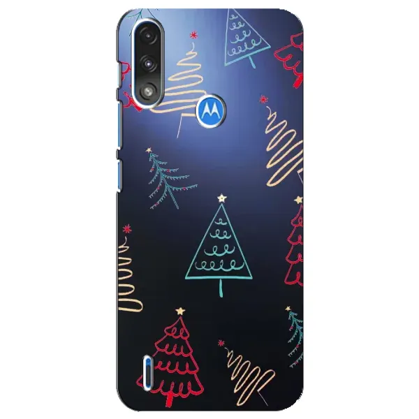 Чехол с принтом «Рождественские елки» для Motorola E7 Power