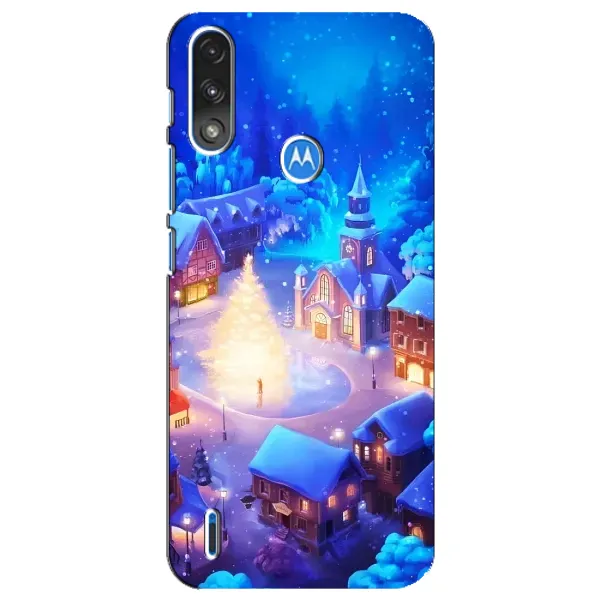 Чохол з принтом «Різдвяне місто» для Motorola E7 Power