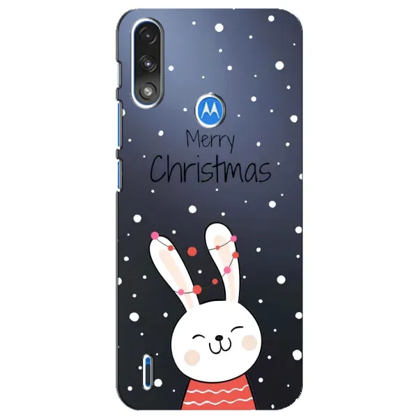 Чехол с принтом «Рождественский заяц» для Motorola E7 Power