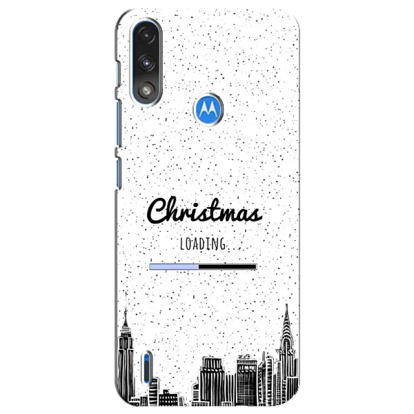 Чехол с принтом «Рождество загружается» для Motorola E7 Power