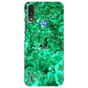 Мраморный чехол на Motorola E7 Power (VPrint) (Салатный Мрамор)