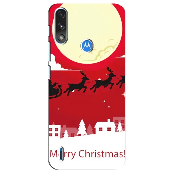 Чохол з принтом «Санта з оленями» для Motorola E7 Power
