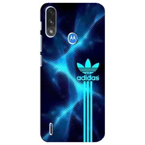 Чохли Адидас для Motorola E7 Power (AlphaPrint) (Синій Адідас)