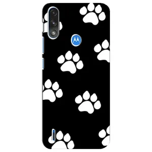 Чехлы с собаками для Motorola E7 Power (VPrint) (Следы собаки)
