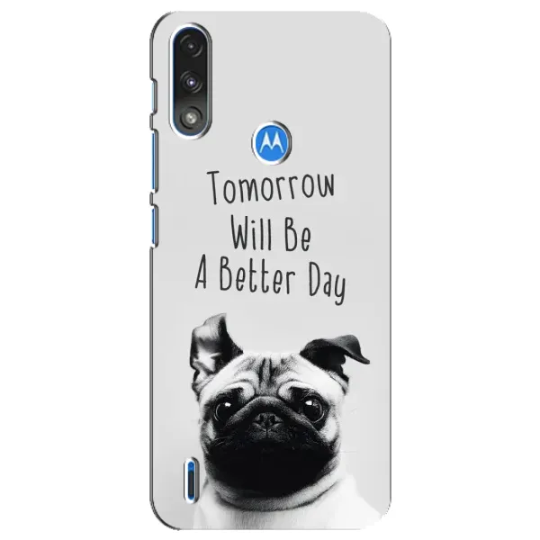 Чехол с принтом «Смешной Мопс» для Motorola E7 Power